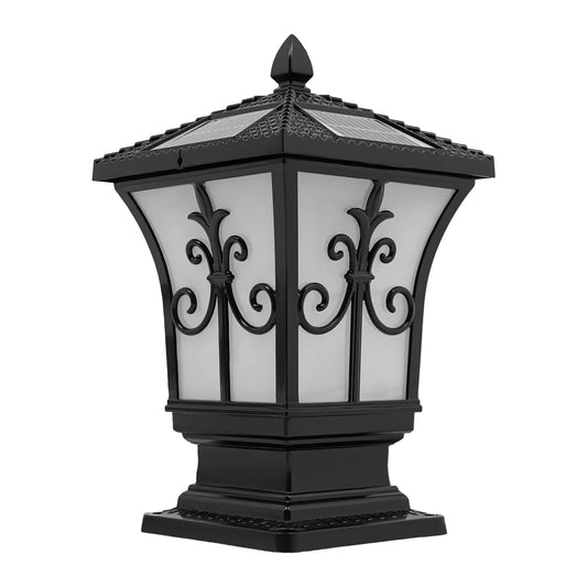 Bymaocar Outdoor Solar Post Light 85-265V with Remote Control