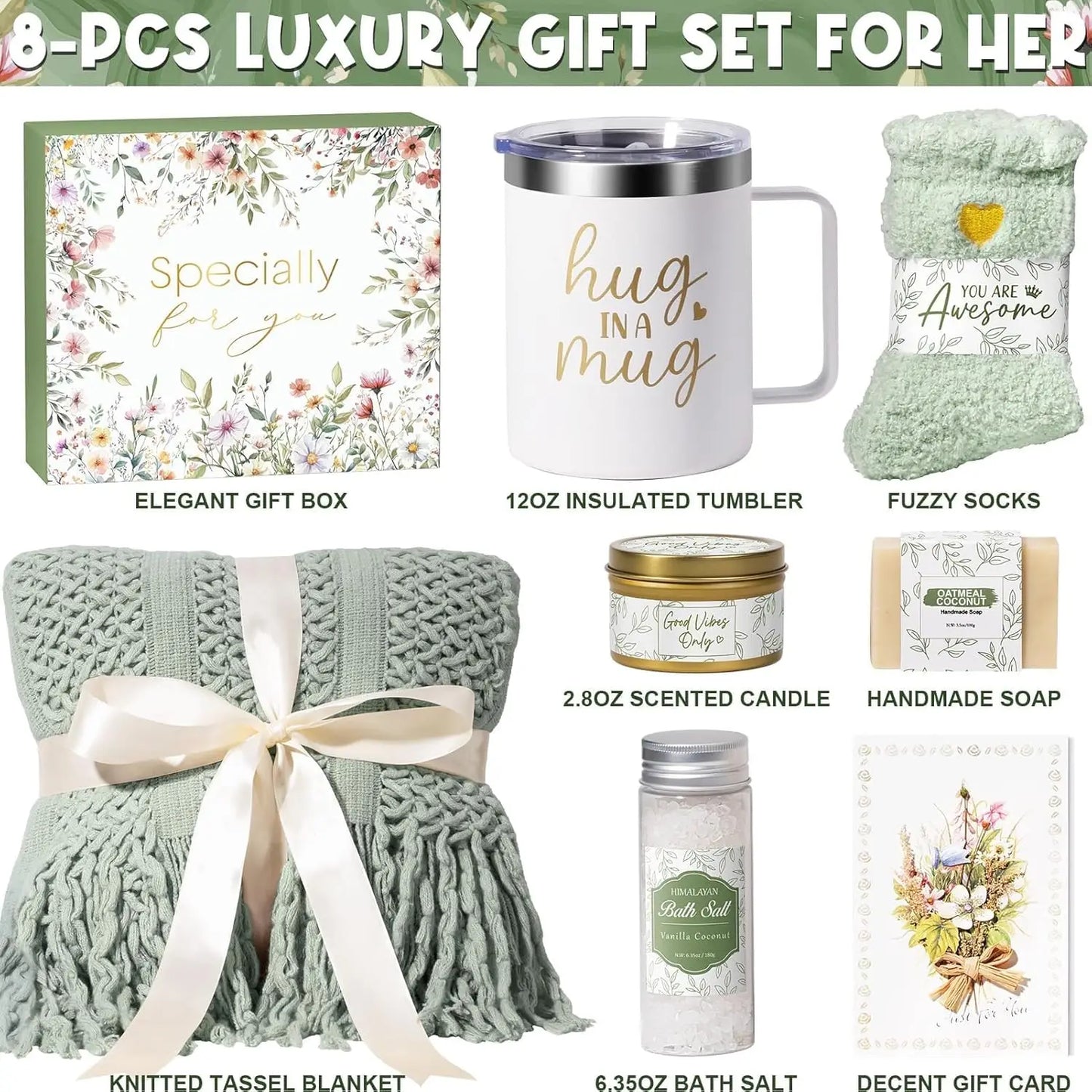 Self Care Gift Basket Spa Relaxation Set For Women