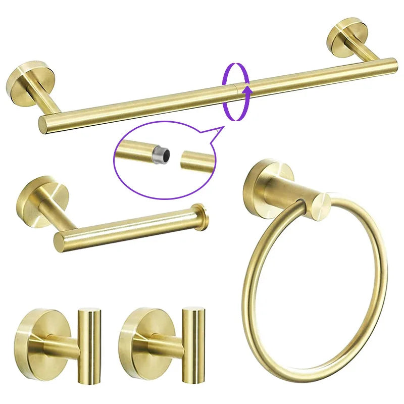 Bathroom Accessories Set Stainless Steel Towel Bar Towel Rack