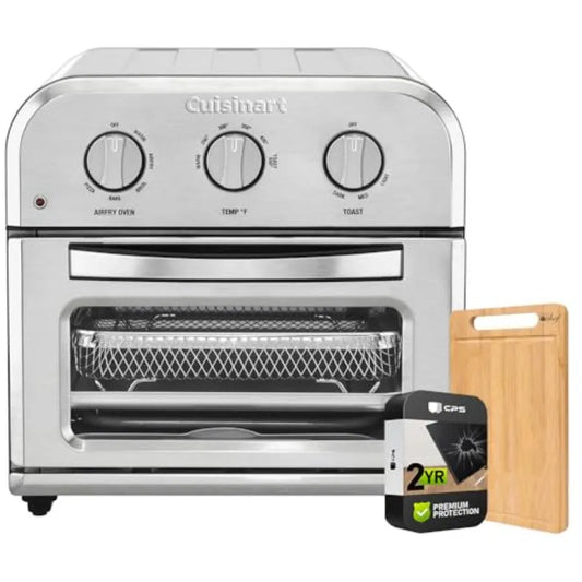 XMSJ Compact Air Fryer Convection Toaster Oven With Bamboo Cutting Board