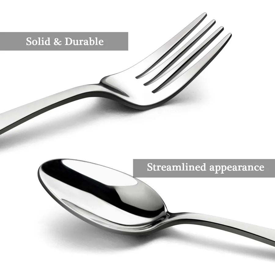 Heavy Duty Stainless Steel Flatware Set 40 Piece For 8