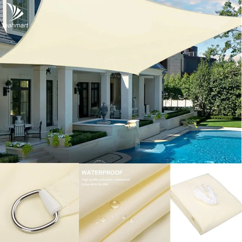 Waterproof Shade Sail for Outdoor Patio and Garden Canopy