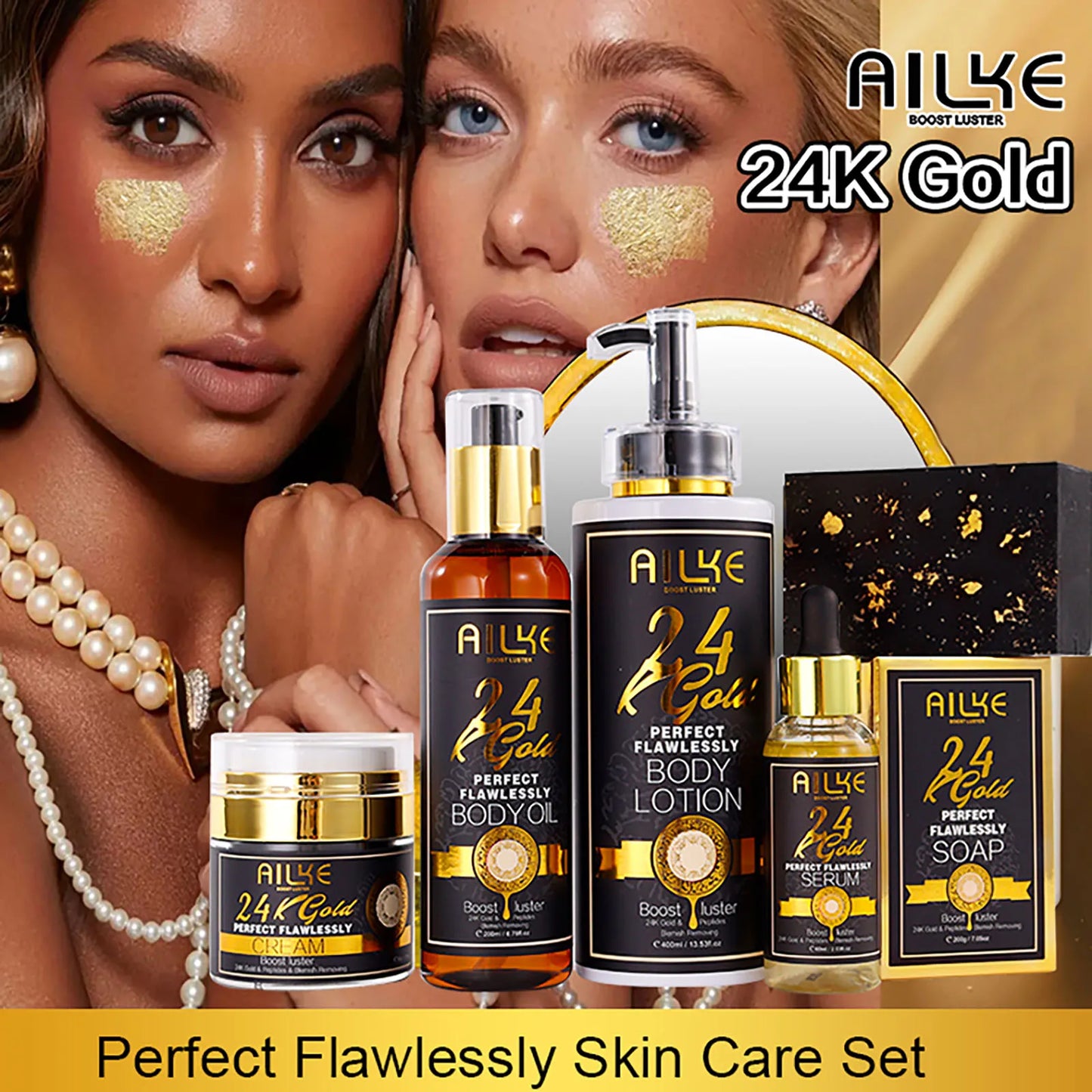 AILKE Whitening Skin Care Set For All Skin Types Moisturizer Brightening