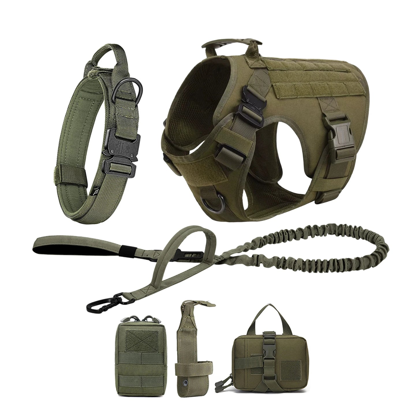 PETRAVEL CN Tactical Dog Harness Vest With Molle Pouches For Medium Large Dogs