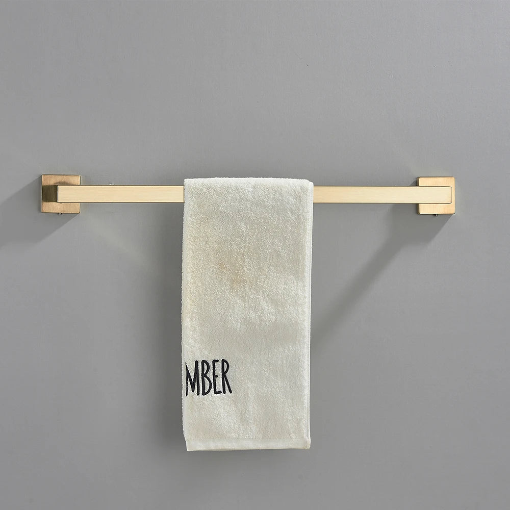 Onyzpily Bathroom Hardware Set Kit Wall Shelf Towel Bar