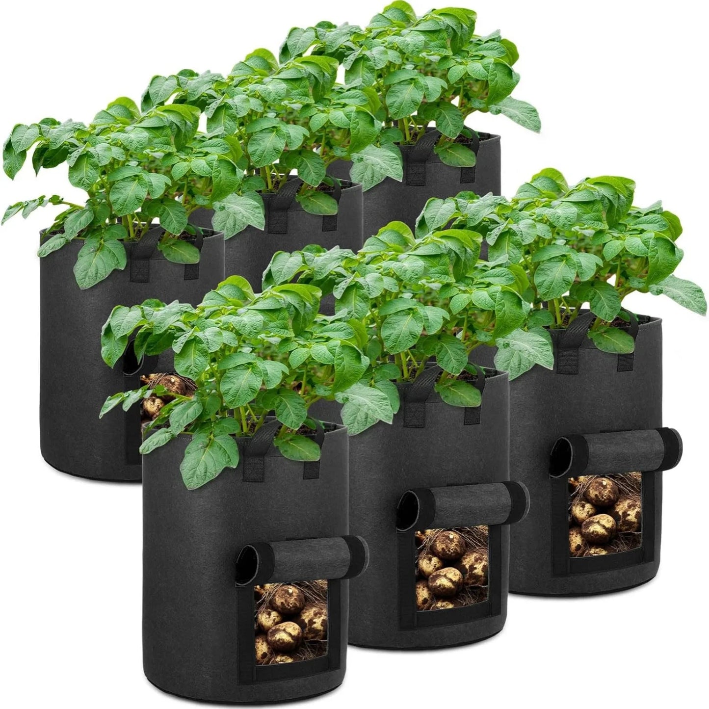 Fabric Grow Bags For Garden Vegetables Tomatoes Potatoes Planter Pots