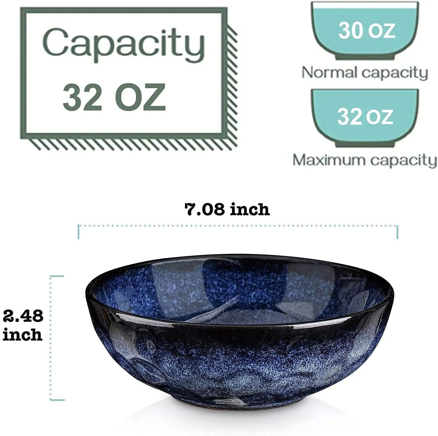 Ceramic Fluted Dinnerware Set Plates Bowls Microwave Oven Safe Dishwasher