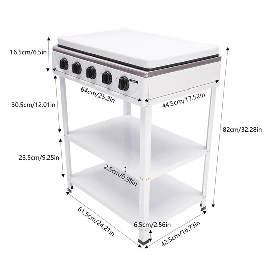 Five Burner Natural Gas Freestanding Grill For Outdoor Cooking
