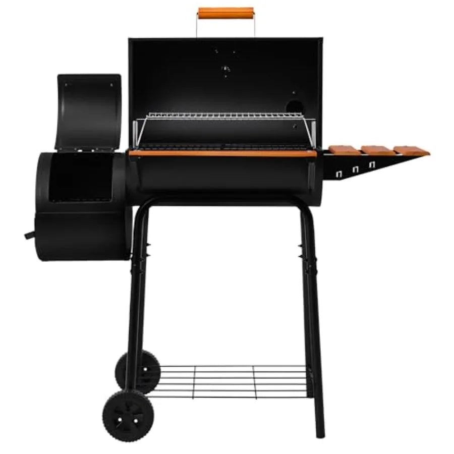 SHXI Outdoor Charcoal Grill With Offset Smoker For Backyard Grilling