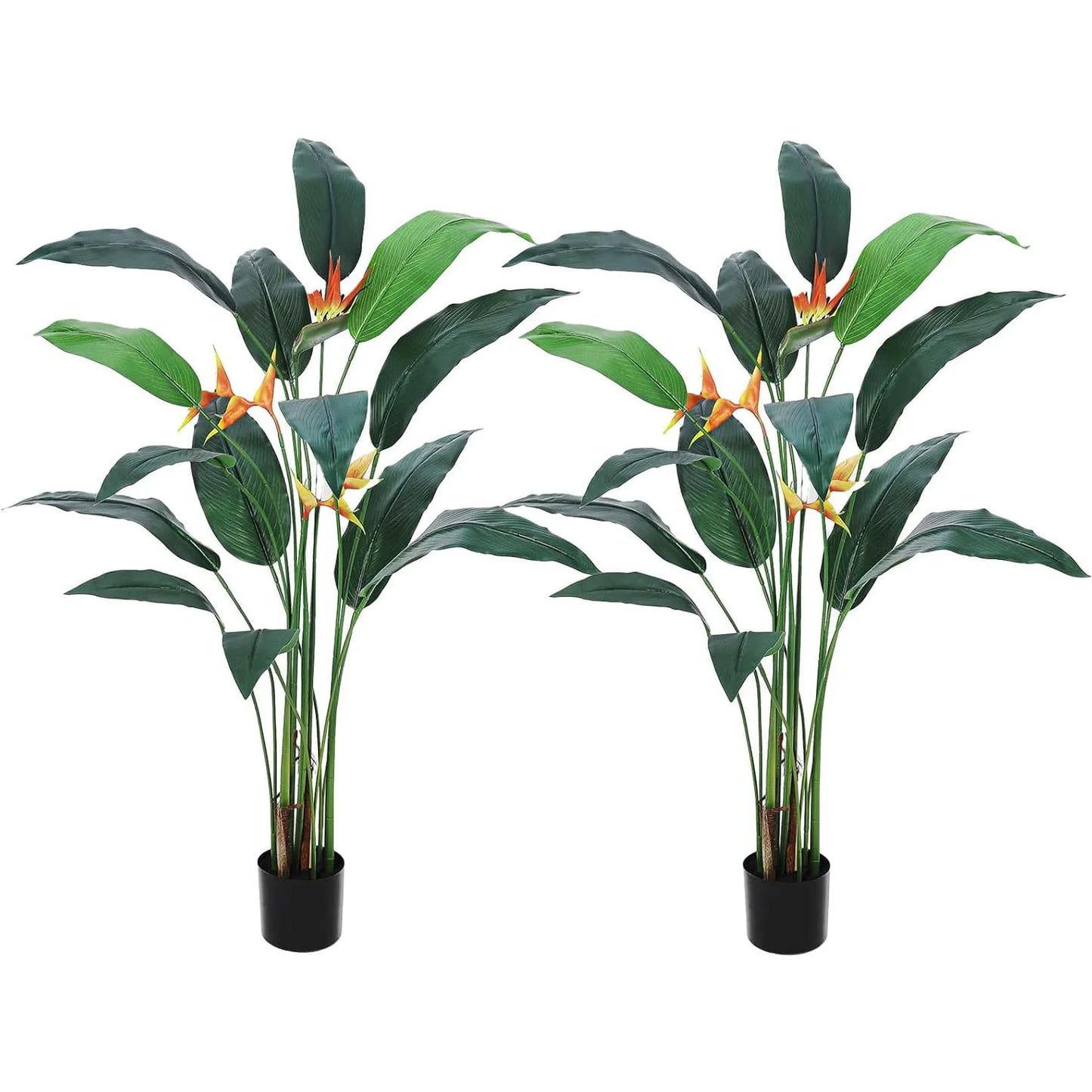 HiMISSCN Bird of Paradise Artificial Plant Twin Pack Home Decor