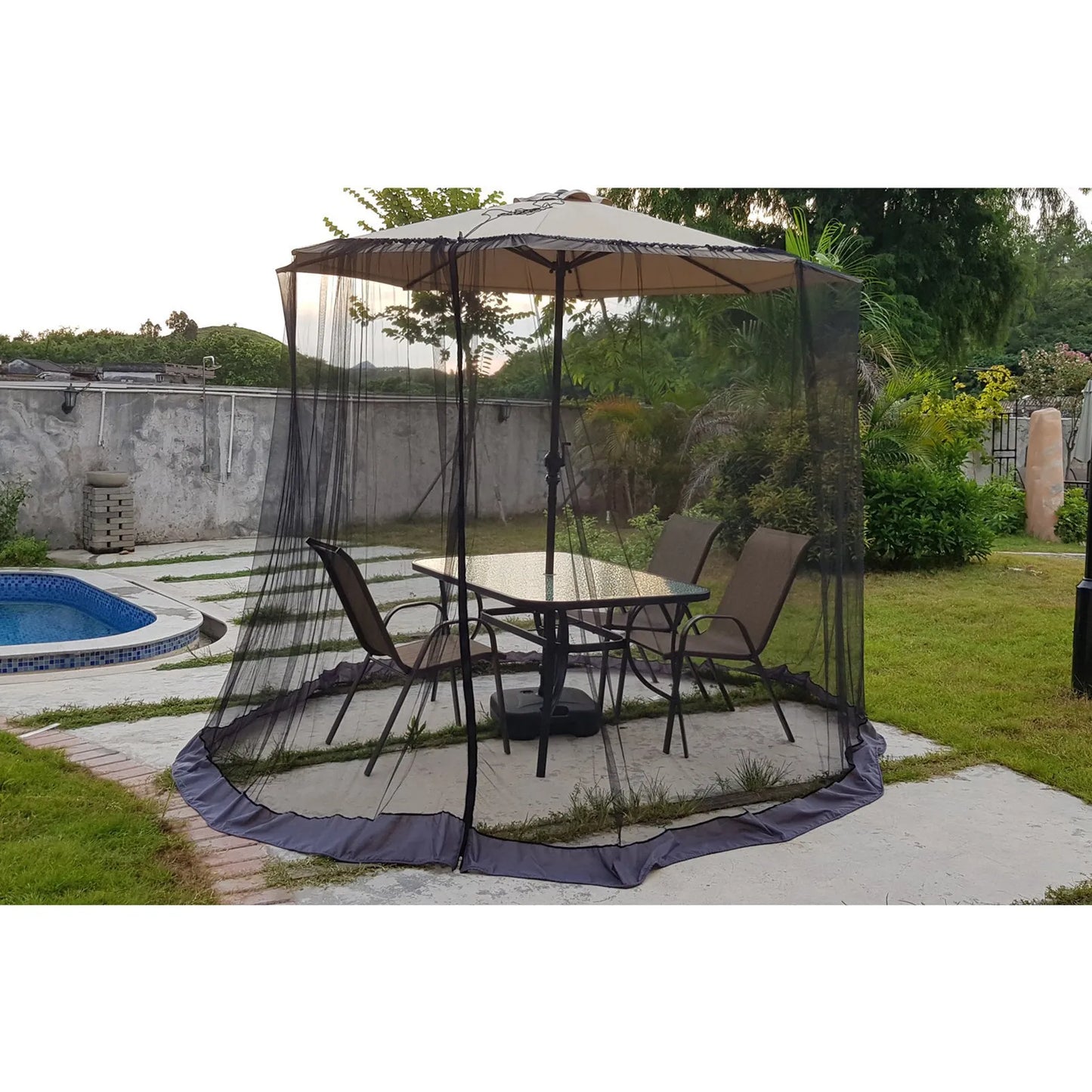Outdoor Mosquito Net Sunshade Umbrella Pavilion Tent