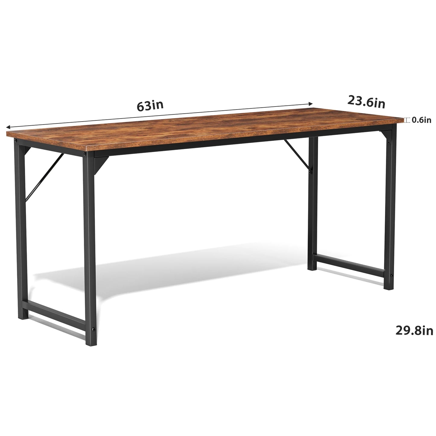 JHK Computer Desk For Office And Gaming With Wood Tabletop