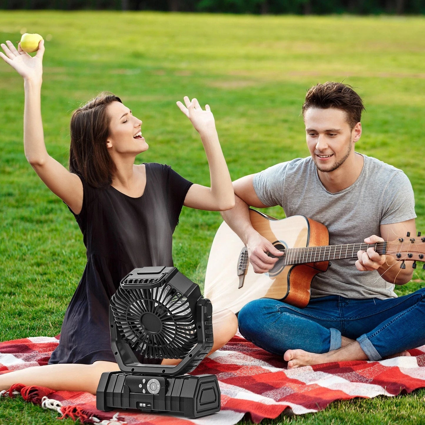 Camping Fan 20000mAh Battery Powered Rechargeable LED Light Tent Fan