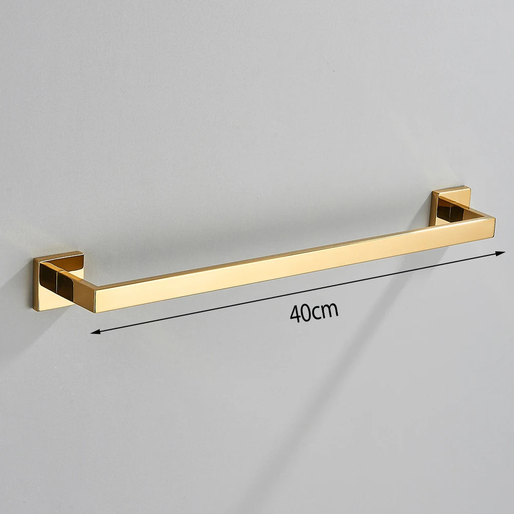 Onyzpily Bathroom Hardware Set Kit Wall Shelf Towel Bar