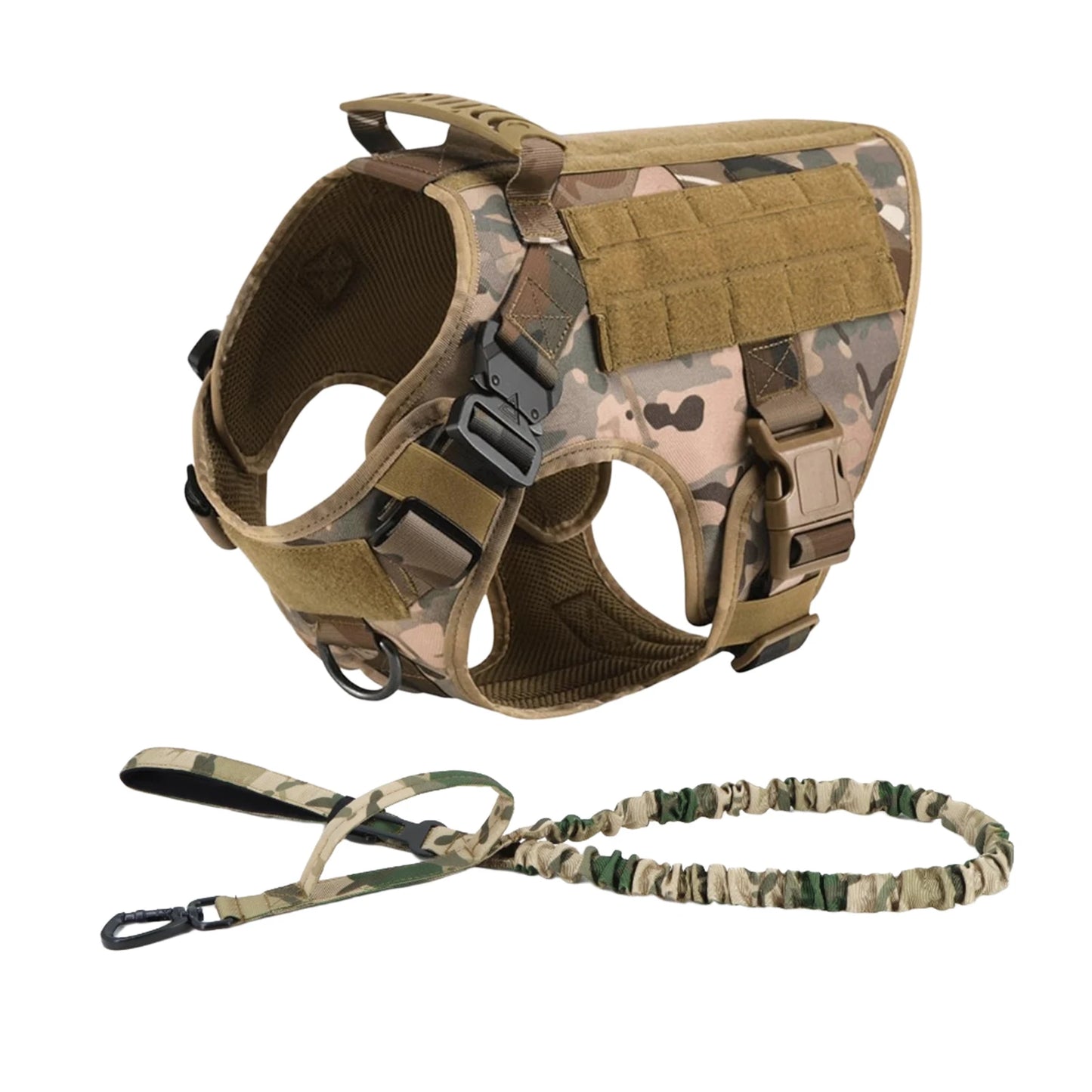 PETRAVEL CN Tactical Dog Harness Vest With Molle Pouches For Medium Large Dogs