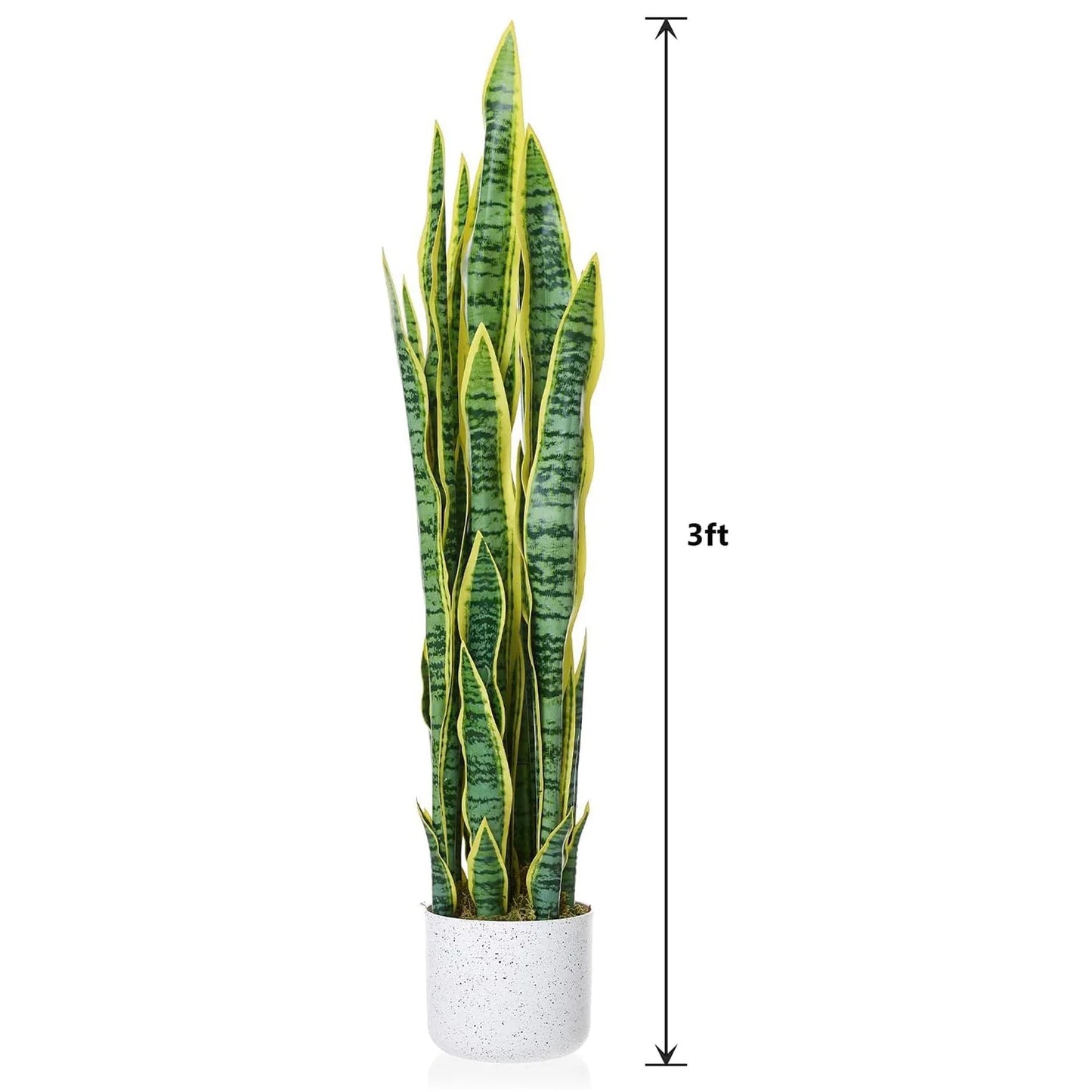 HiMISSCN Sansevieria Snake Plant Artificial in Planter