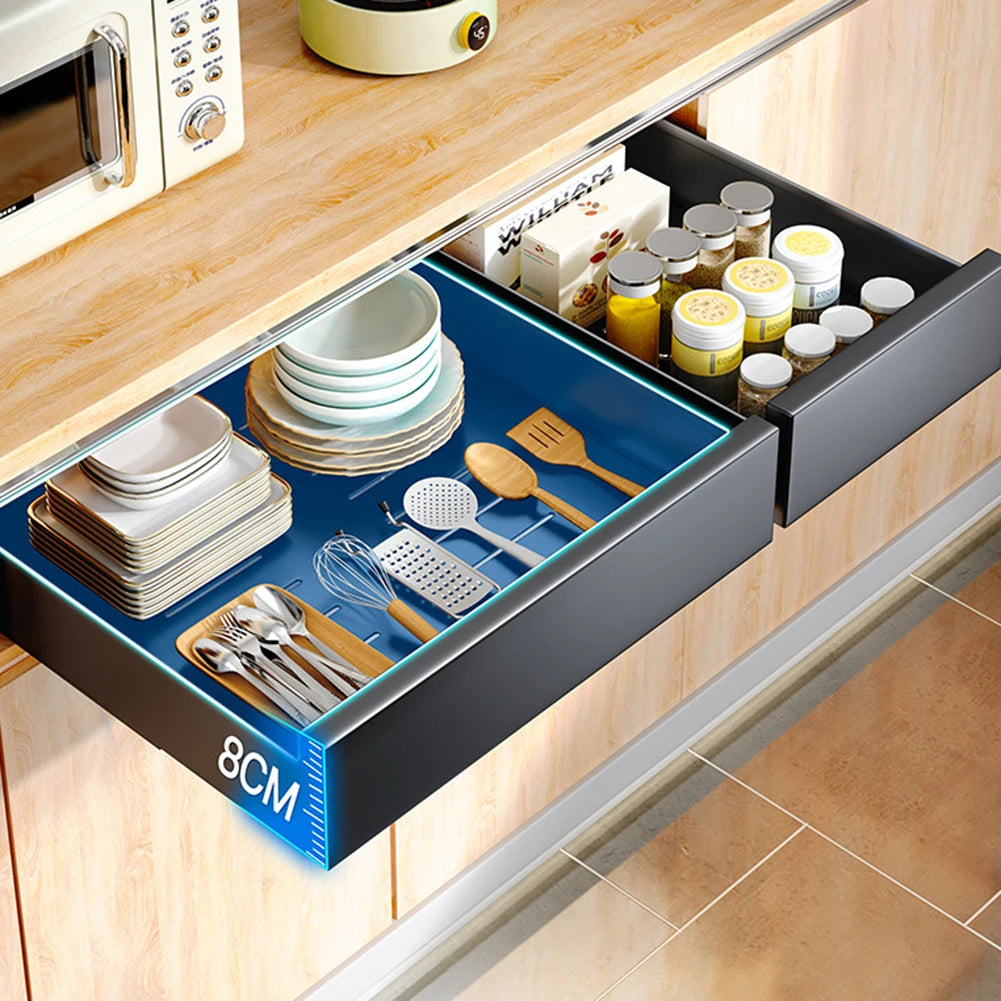 HiMISS Pull Out Cabinet Organizer Metal Slide Out Drawer Kitchen