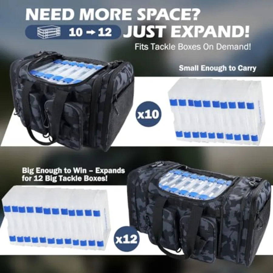 Expandable Fishing Gear for Saltwater and Freshwater Water Resistant