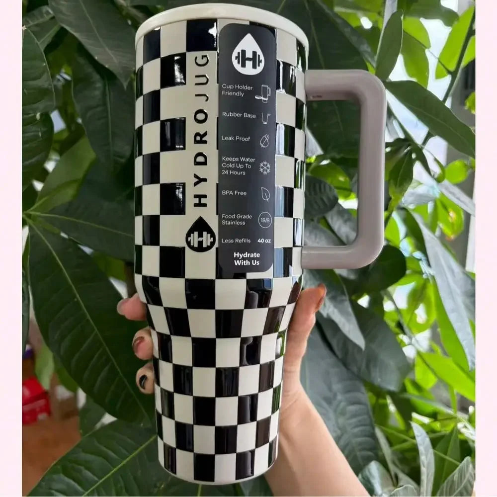 Insulated Stainless Water Bottle With Handle Flip Straw Leak Resistant