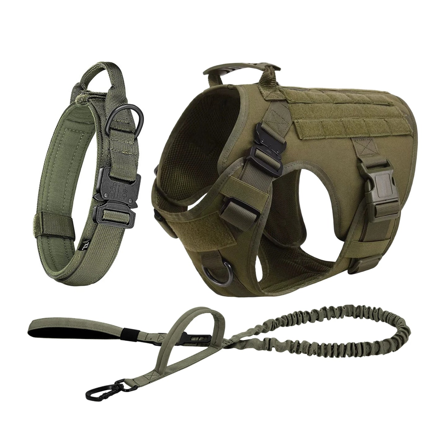 PETRAVEL CN Tactical Dog Harness Vest With Molle Pouches For Medium Large Dogs
