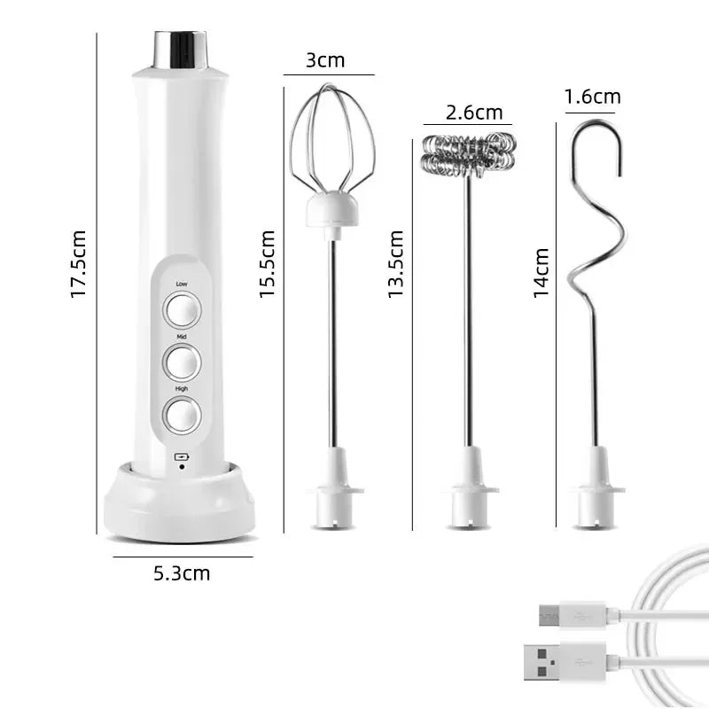 Balashov 3 In 1 Wireless Electric Milk Frother And Whisk