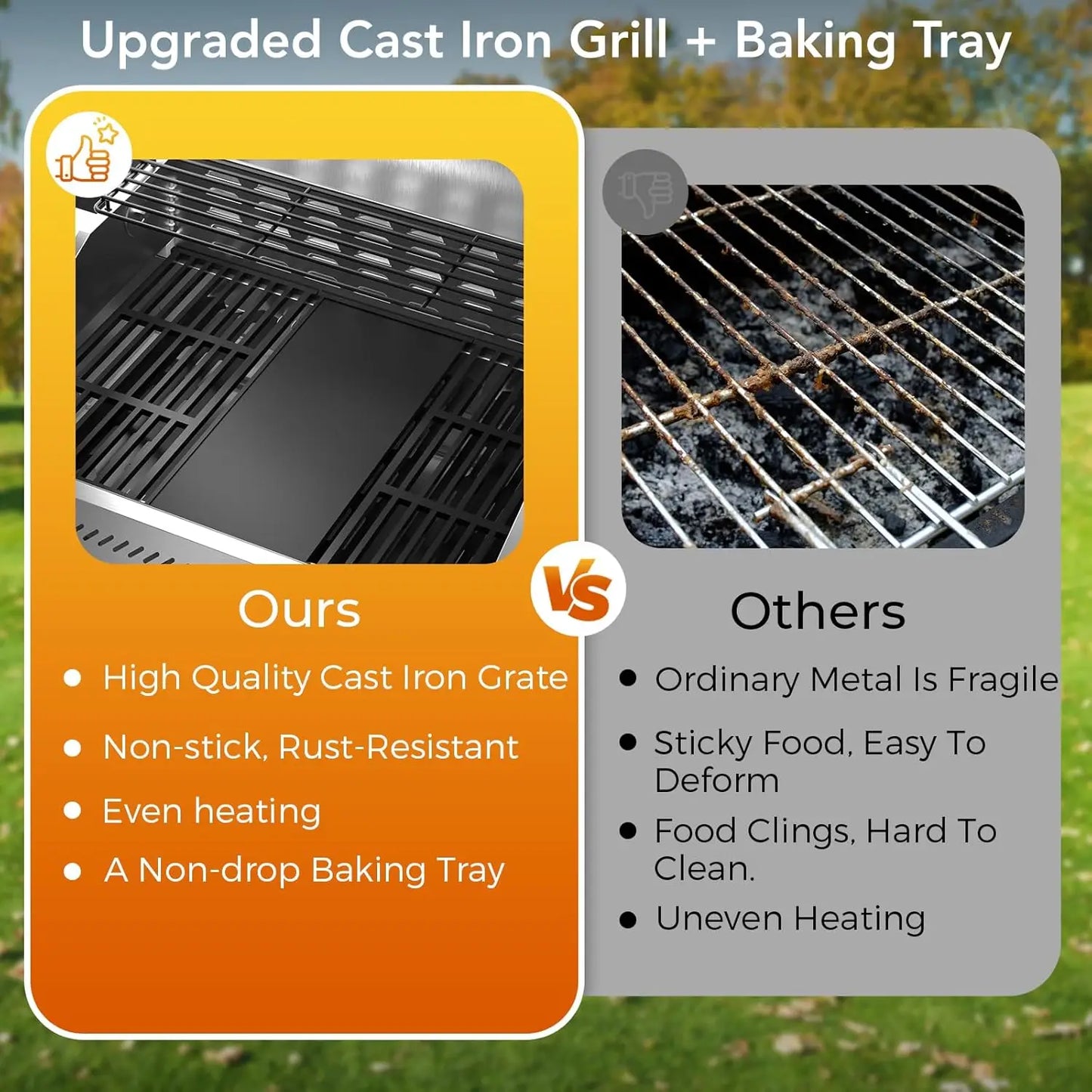 Heavy-Duty Stainless Steel 4-Burner Propane Gas Grill 42000 BTU