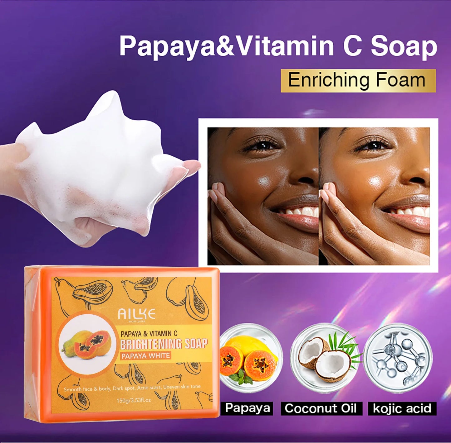 AILKE Whitening Skin Care Set With Glutathione For All Types