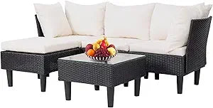 Patio Furniture Sets Outdoor Wicker Conversation Sofa Rattan Chair