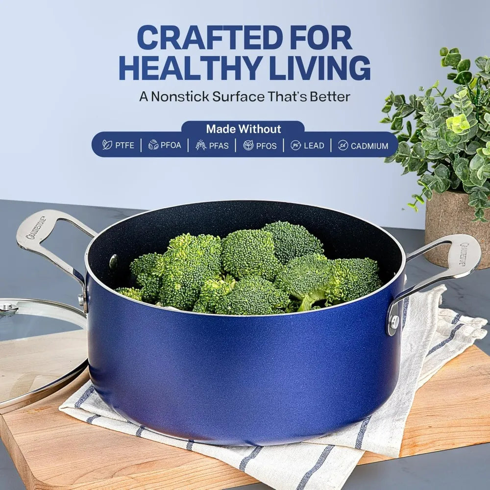 Granitestone Non-Stick Cookware Set Complete Pots And Pans Collection