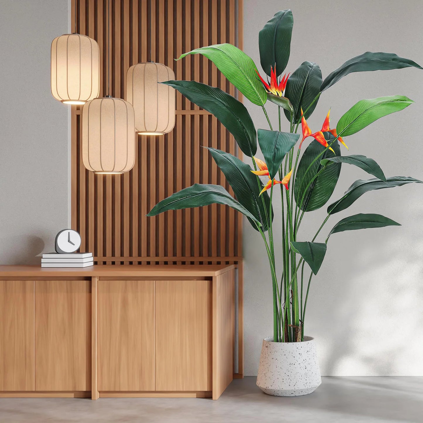 HiMISSCN Bird of Paradise Artificial Plant Twin Pack Home Decor