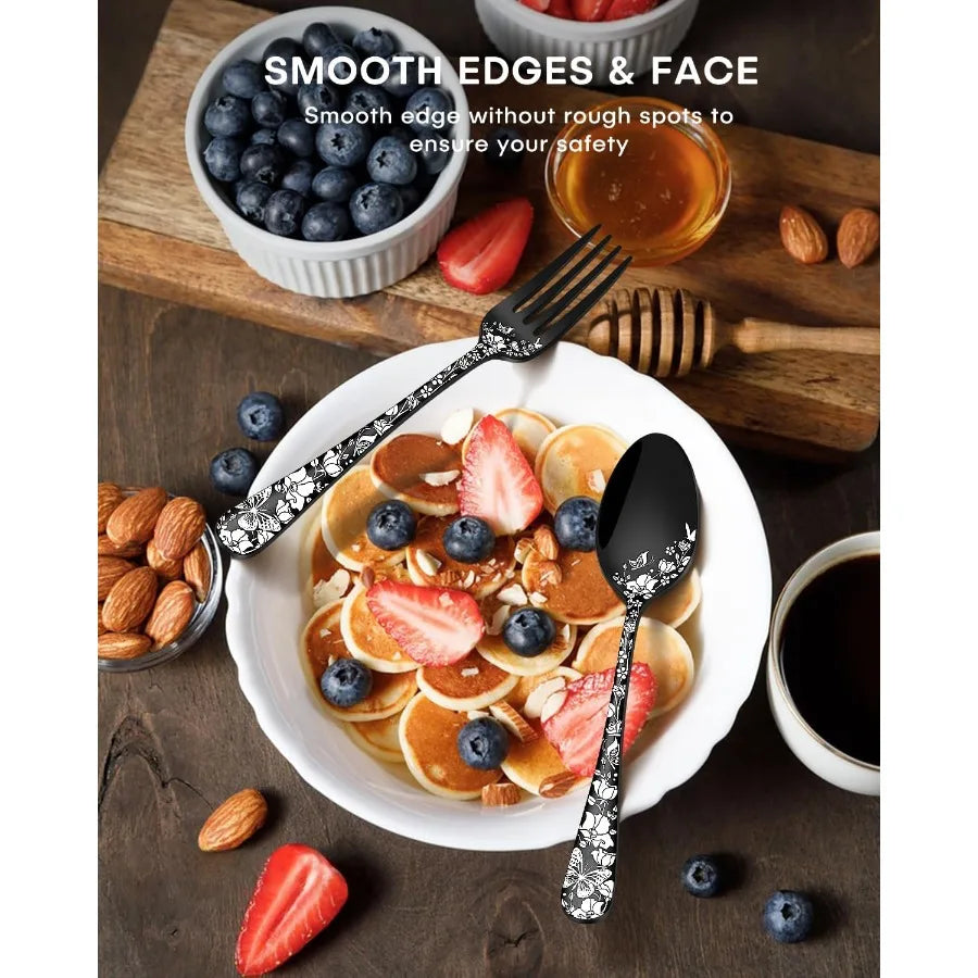 Stainless Steel Flatware Set for 8 With Steak Knives