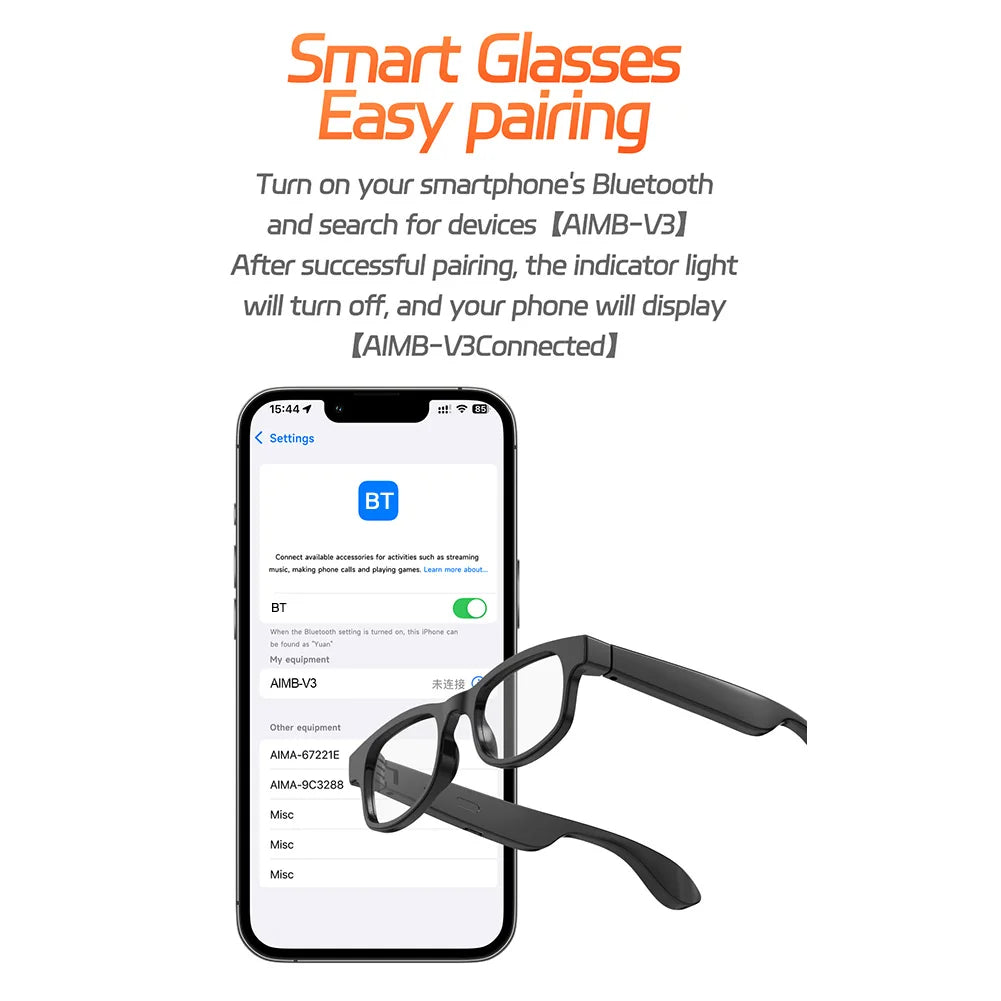 HOSPOR AI Smart Glasses With Language Translation And Camera