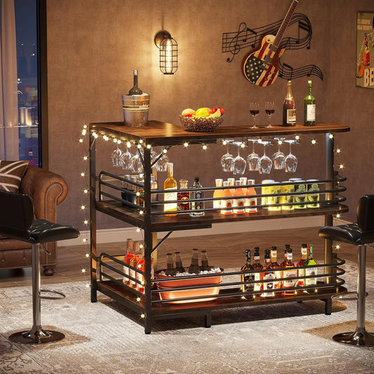 Little Tree L Shaped Home Bar Unit With Storage Holder