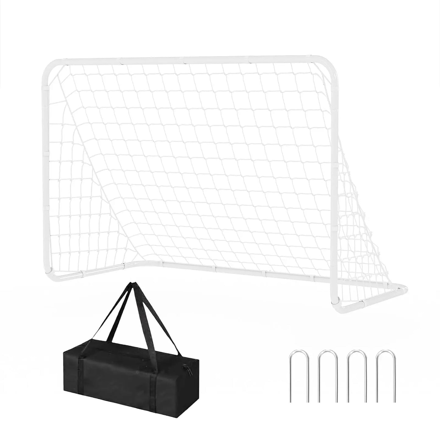 Portable Collapsible Soccer Goal Set With Rebounder Net For Quick Setup