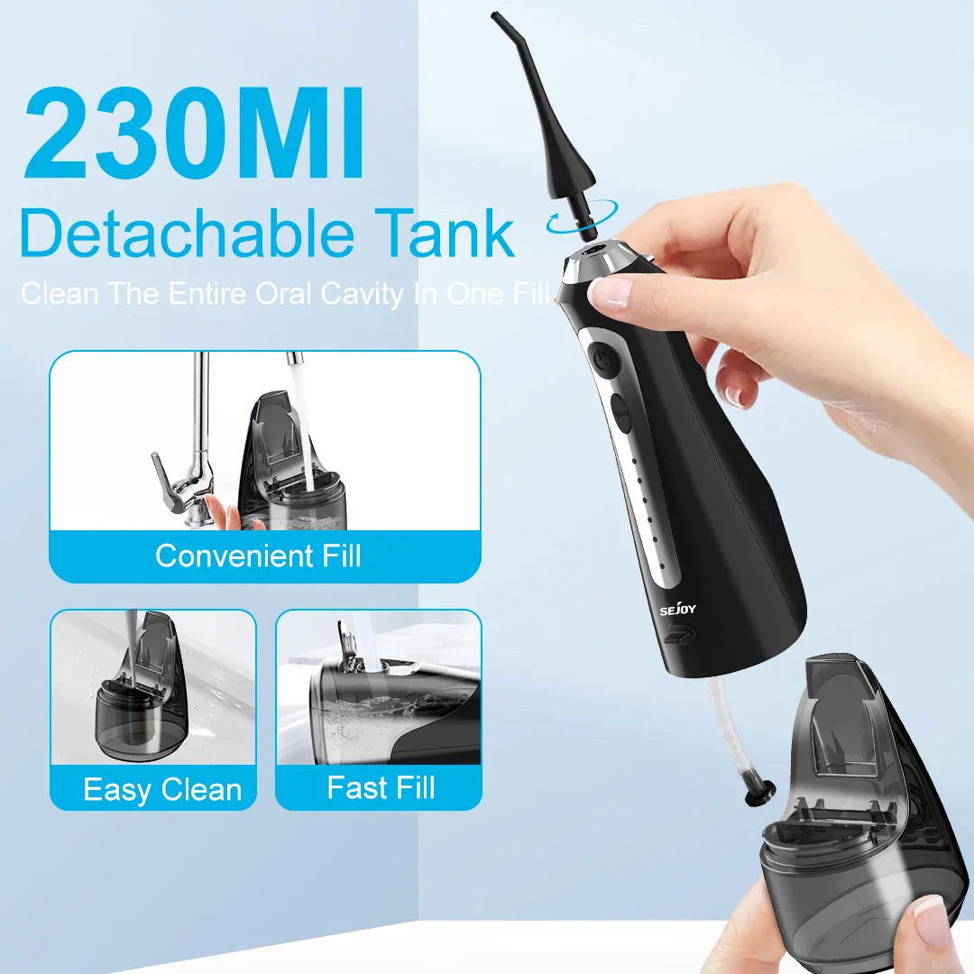 SEJOY Water Flosser Irrigator 5 Modes 8 Jet Tips Pro