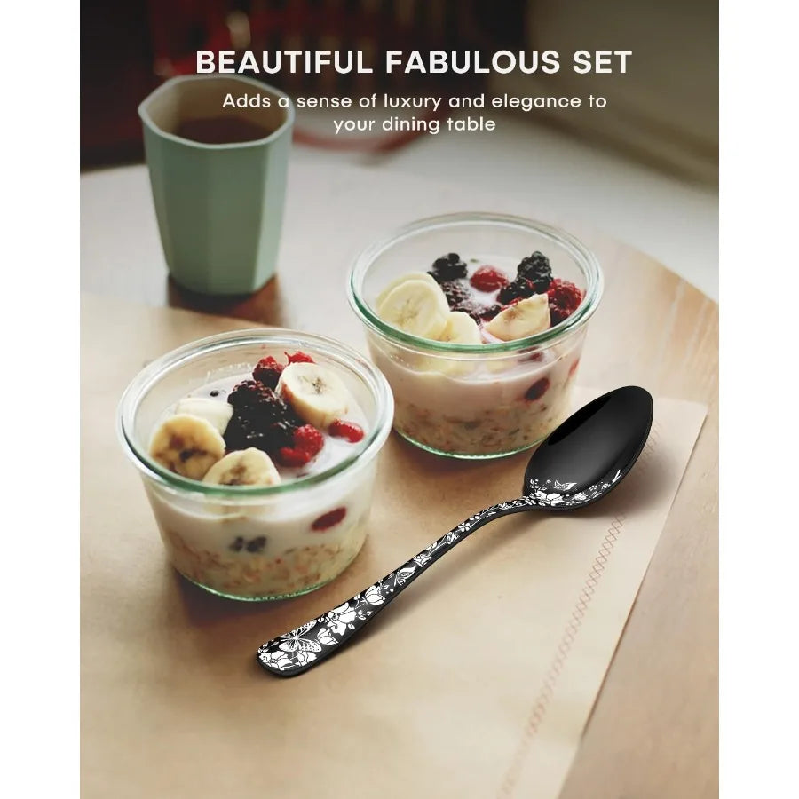 Stainless Steel Flatware Set for 8 With Steak Knives