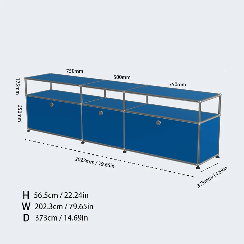 Bigcityfur TV Stand Storage Cabinet Metal Corner Display Unit