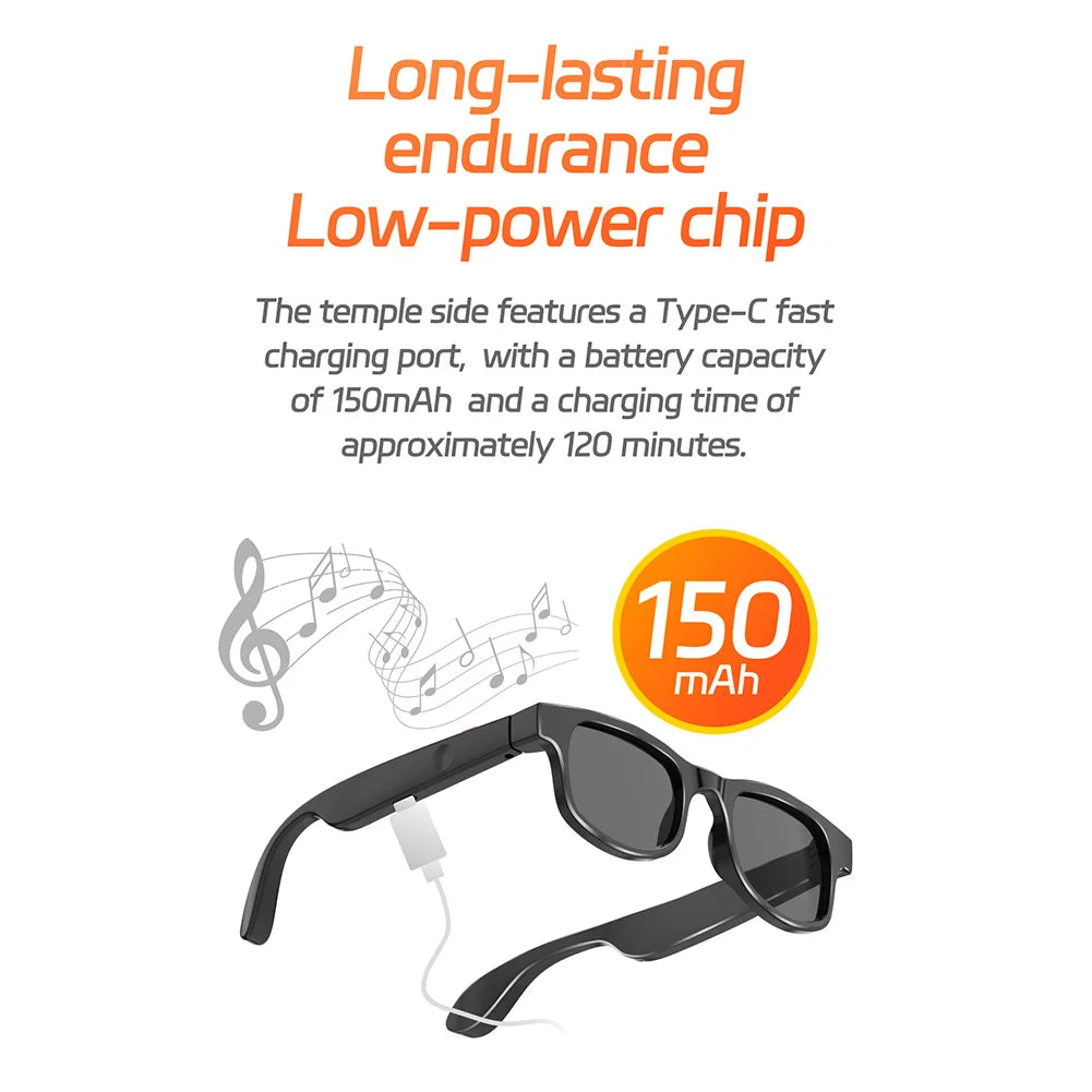 HOSPOR AI Smart Glasses With Language Translation And Camera