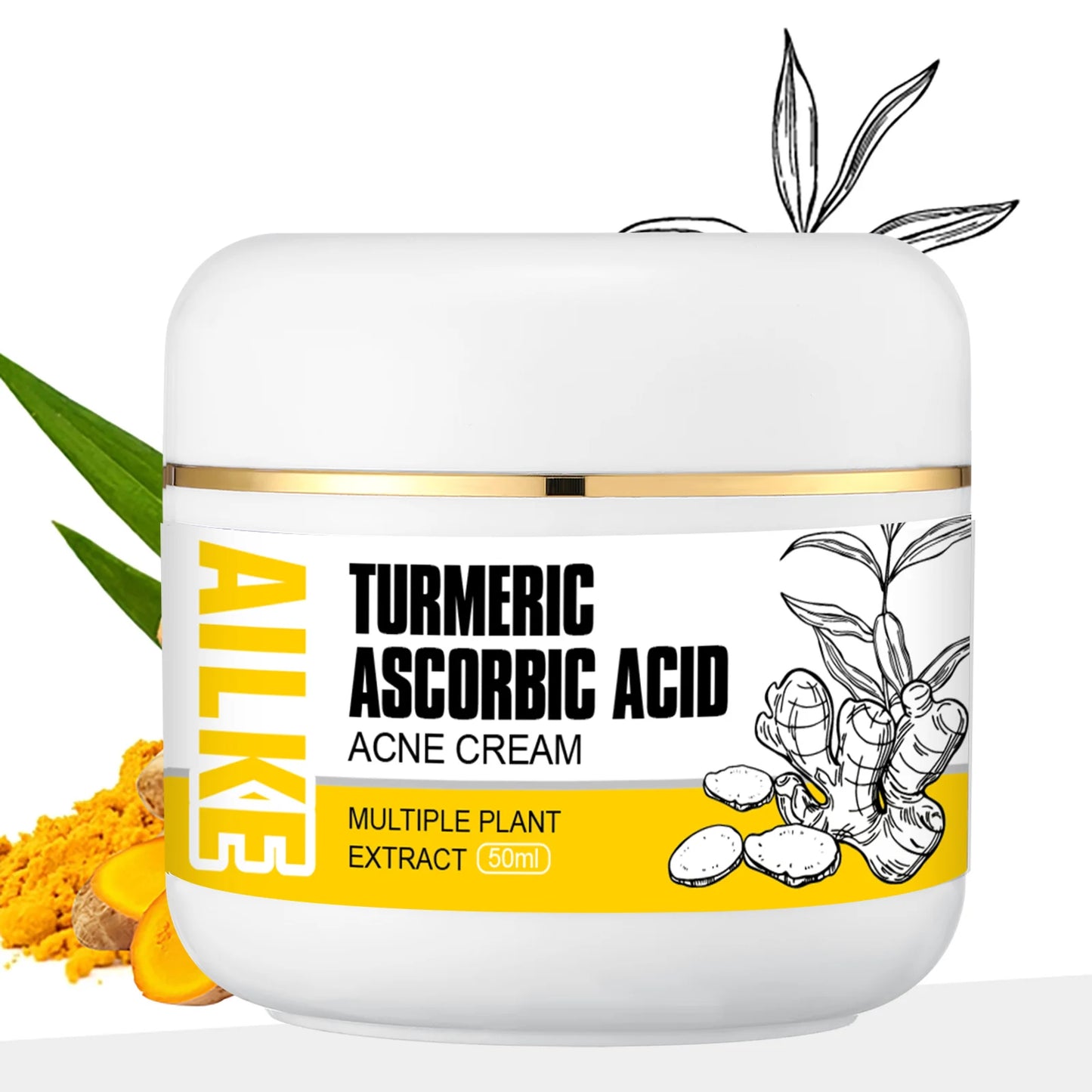 AILKE Organic Turmeric Skin Care Set For Brightening Acne Removal