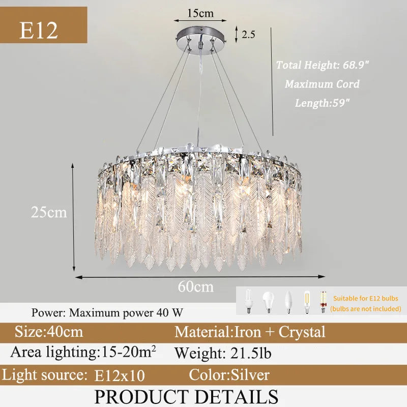 DF Light House Modern Crystal Chandelier For Living Room