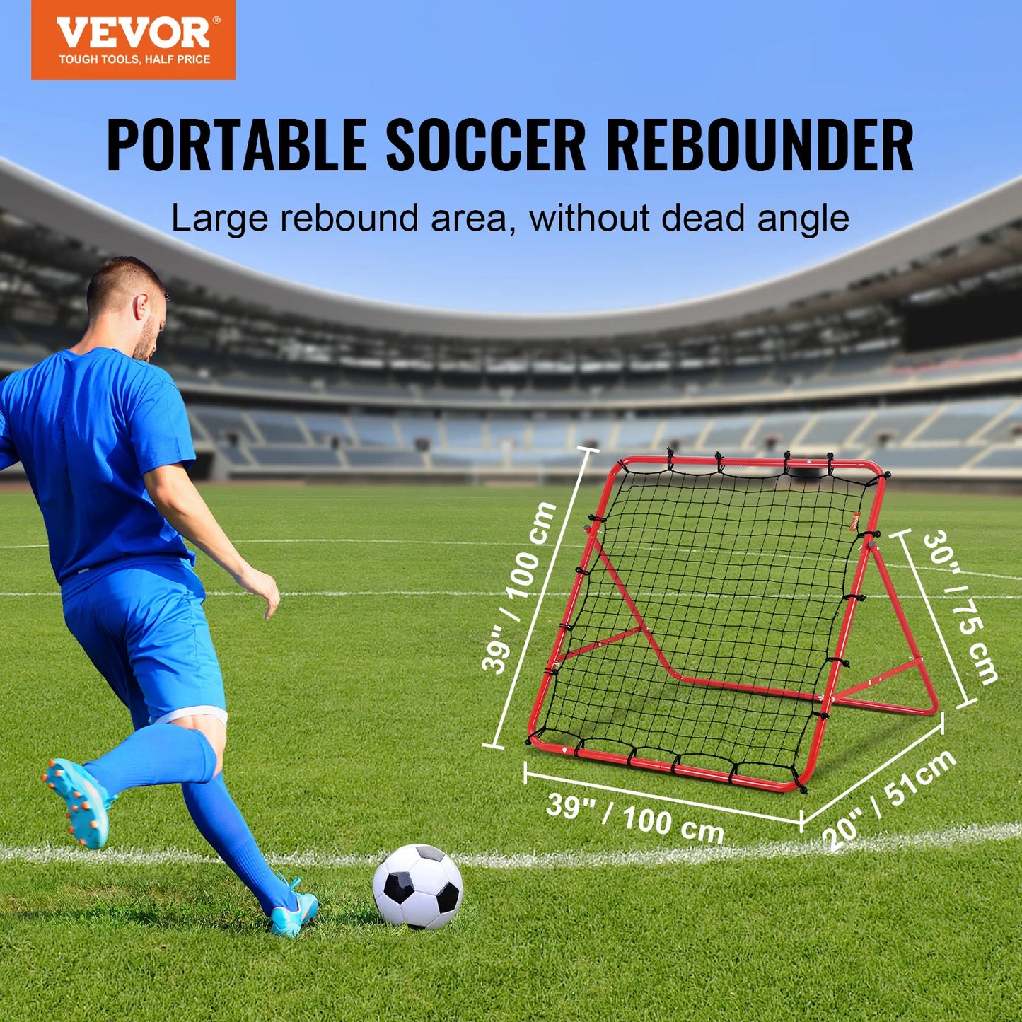 VEVOR Soccer Rebounder Net Portable Training Equipment For Football