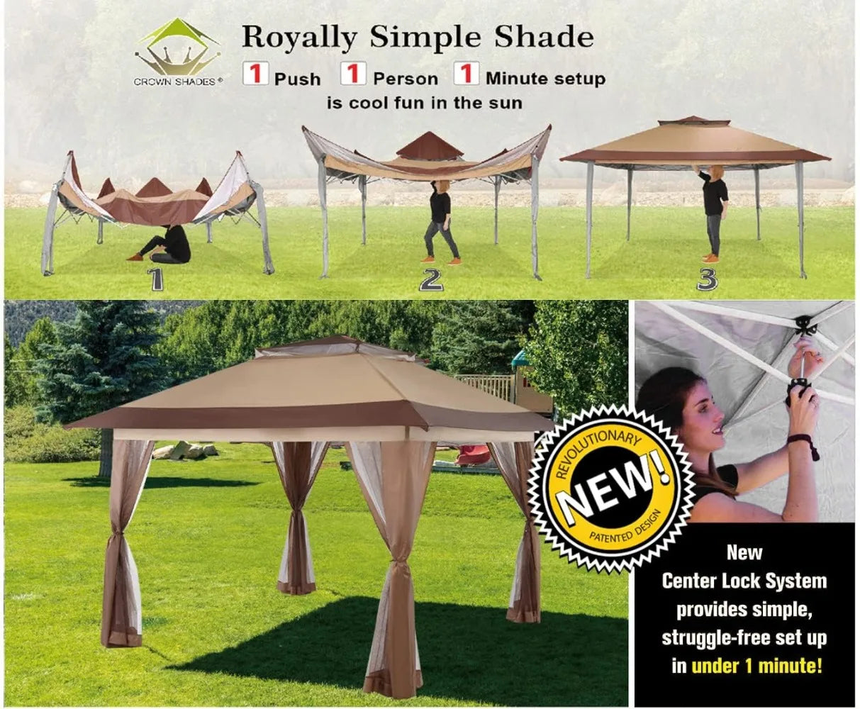 Easy Setup Pop Up Gazebo Canopy Tent For Outdoor Patio