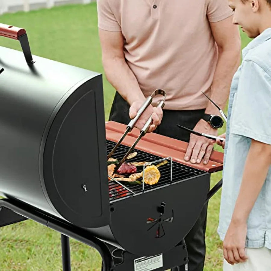 SHXI Outdoor Charcoal Grill For Backyard And Patio 30 Barrel