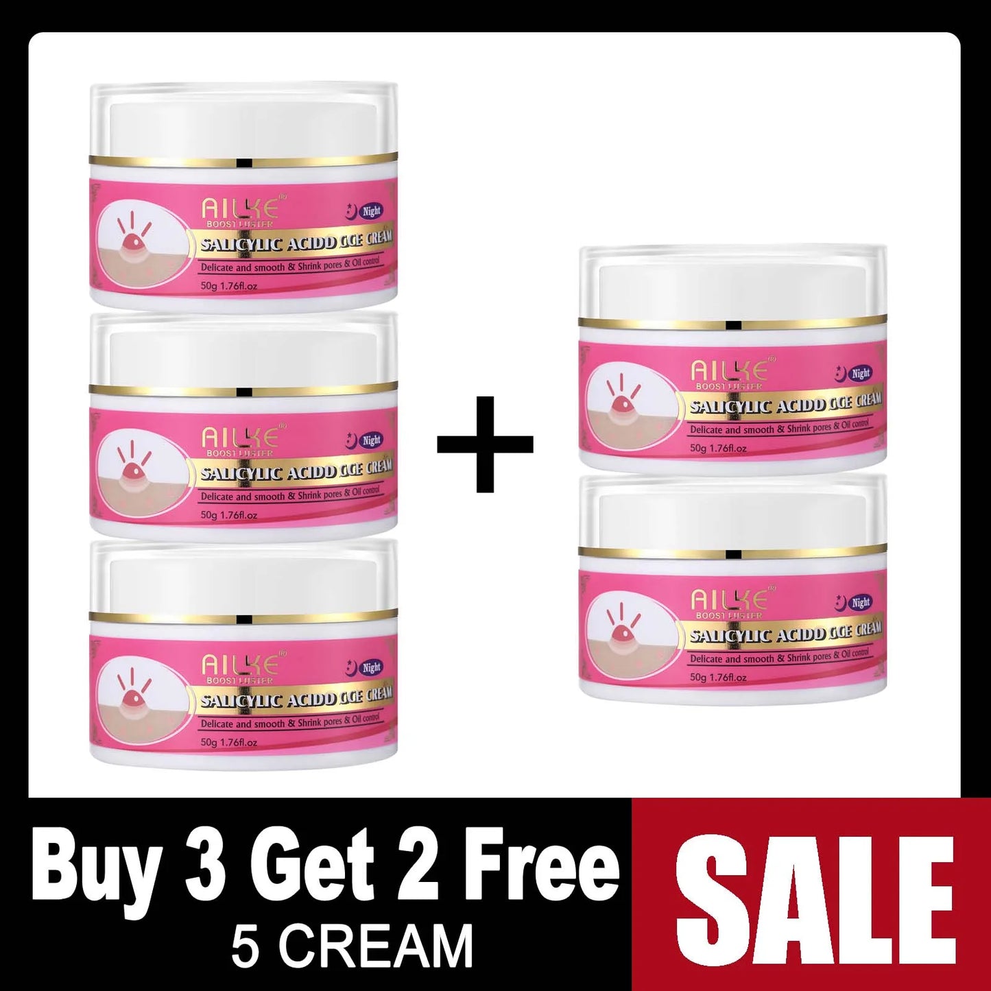 KYLIEFIT AHA Rose Whitening Anti Spots Cream Skin Care Set