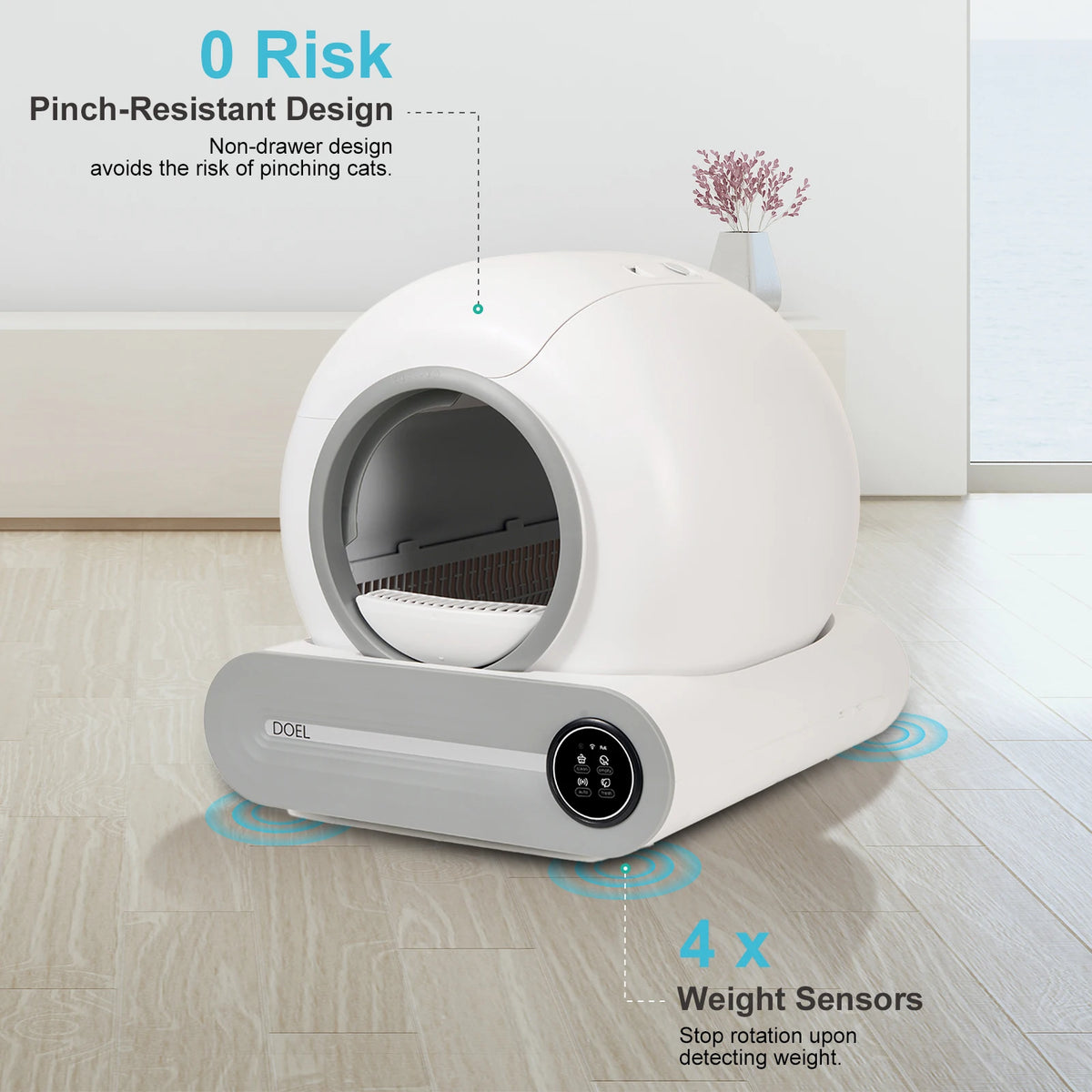 Doel Automatic Smart Self Cleaning Cat Litter Box With Wifi