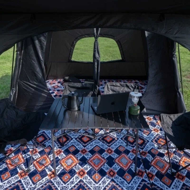 Family Outdoor Camping Tent With Extendable Canopy Waterproof Mosquito Proof