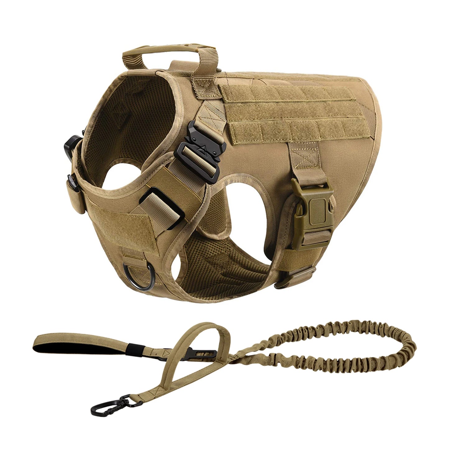 PETRAVEL CN Tactical Dog Harness Vest With Molle Pouches For Medium Large Dogs