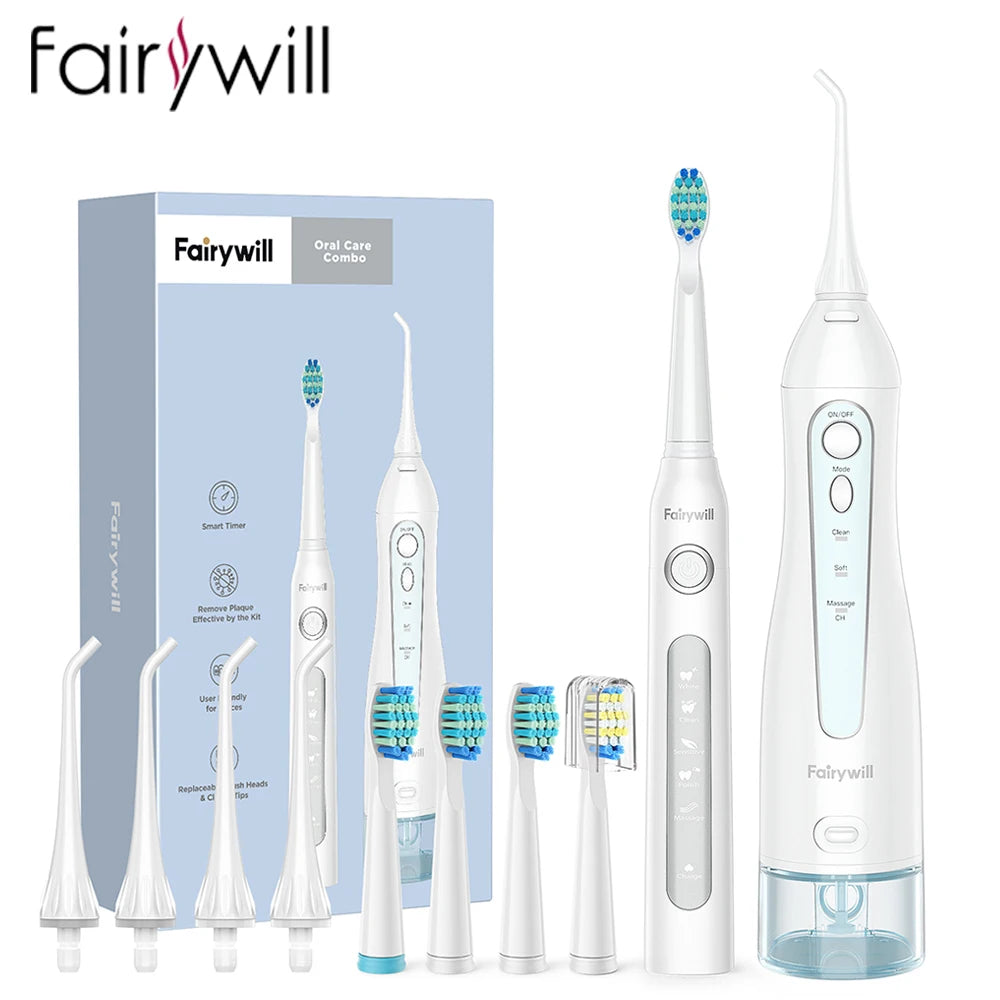 Fairywill Water Flosser Oral Irrigator Rechargeable Portable 3 Modes