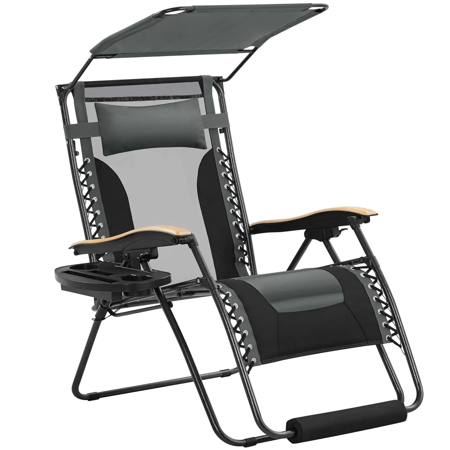 Zero Gravity Chair Adjustable Outdoor Recliner With Cup Holder