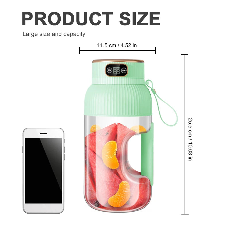 Portable USB Juicer Blender 1000ml for Smoothies
